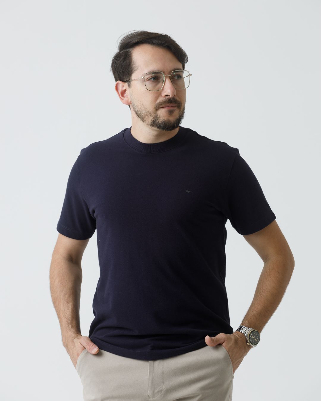 Camiseta Básica Aramis Piquet Clássica – Azul Marinho