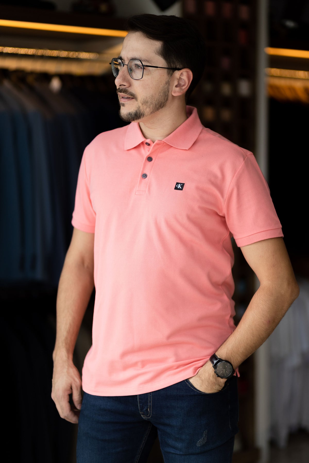 Polo Calvin Klein Jeans Logo CK Box
