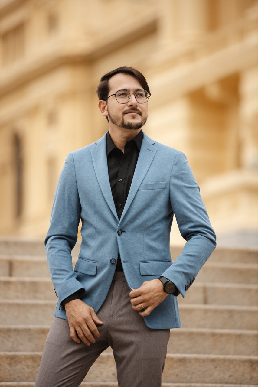 Blazer Coleção Ahazzo Azul Elastano