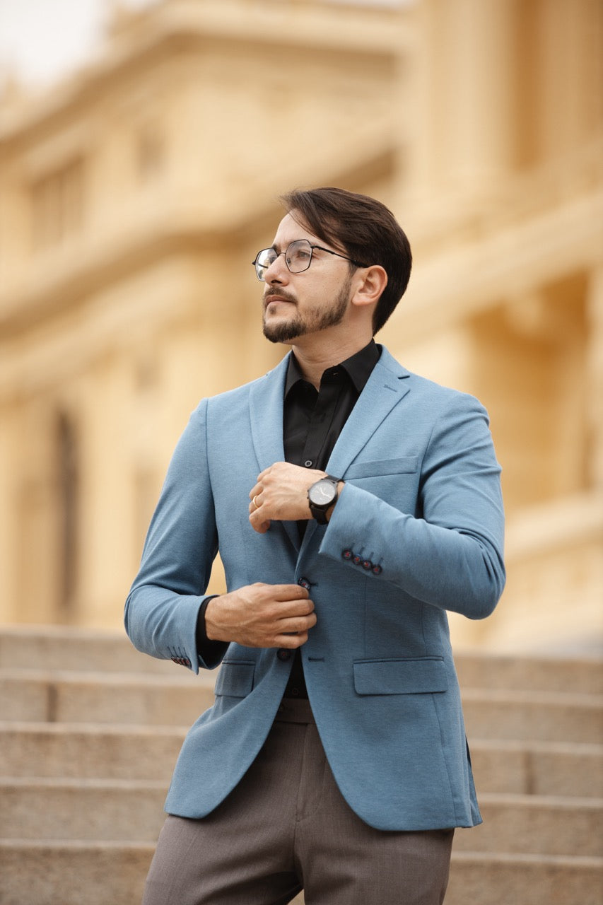 Blazer Coleção Ahazzo Azul Elastano