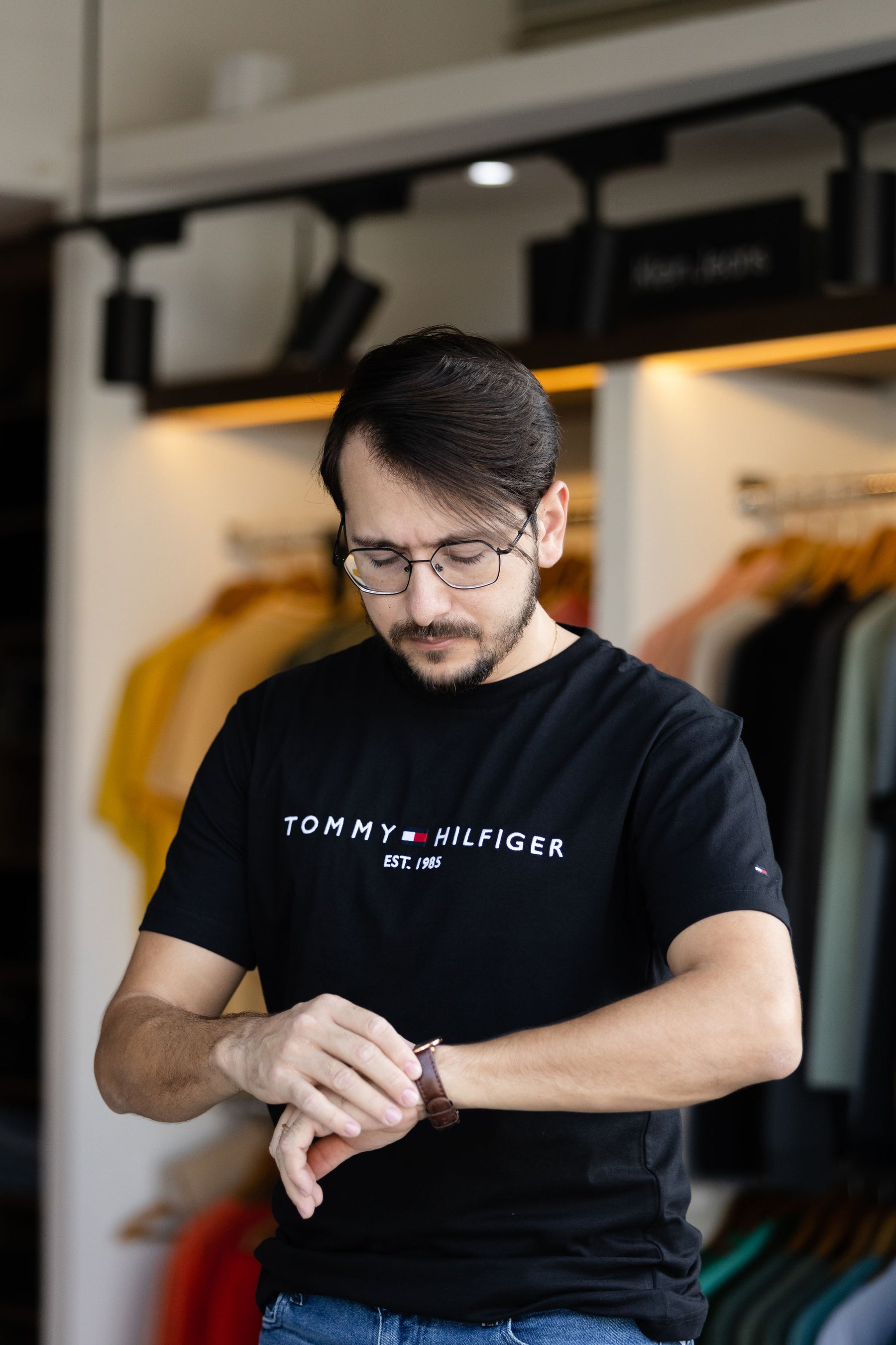 Camiseta Logo Tommy Hilfiger Stat. 1985