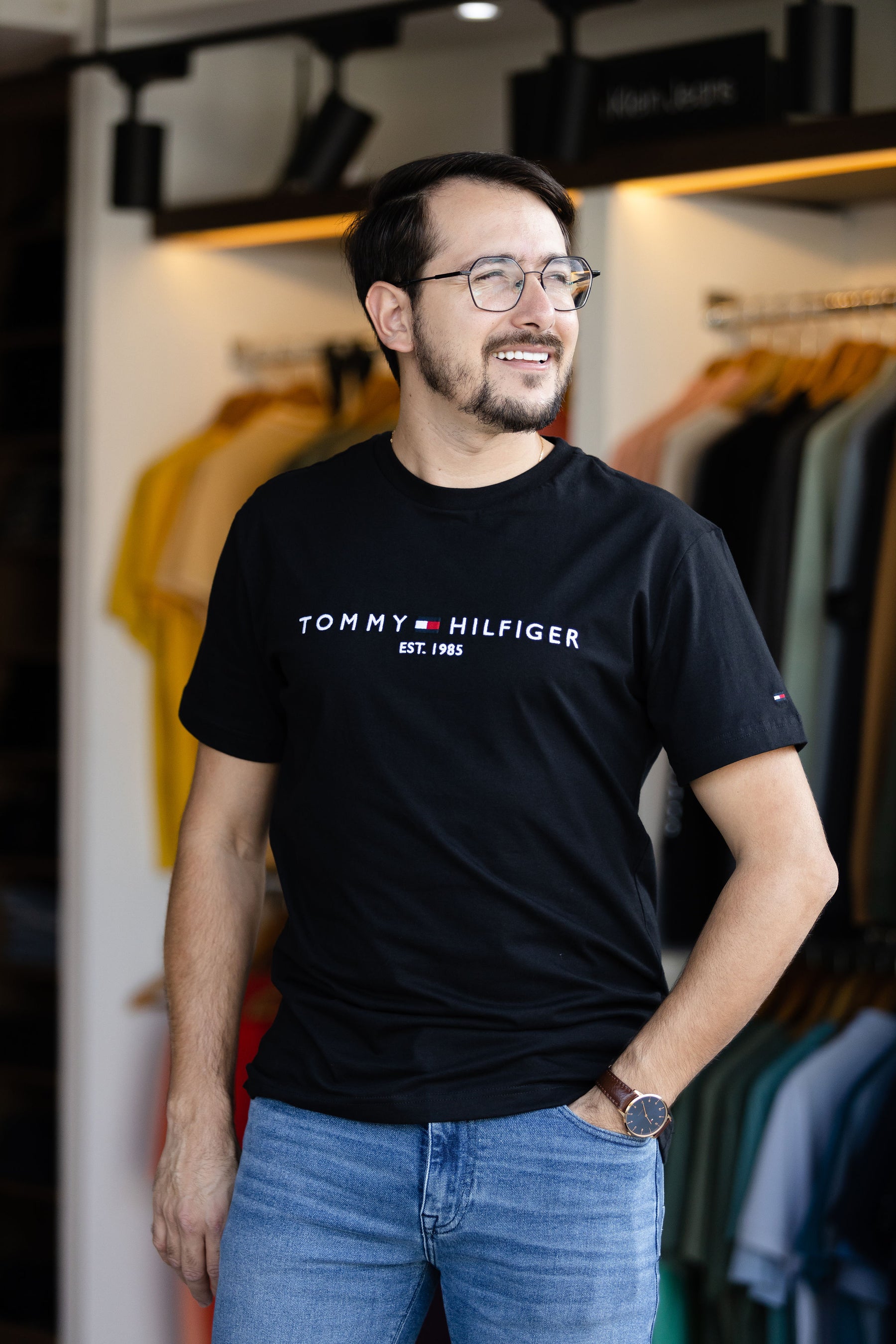 Camiseta Logo Tommy Hilfiger Stat. 1985