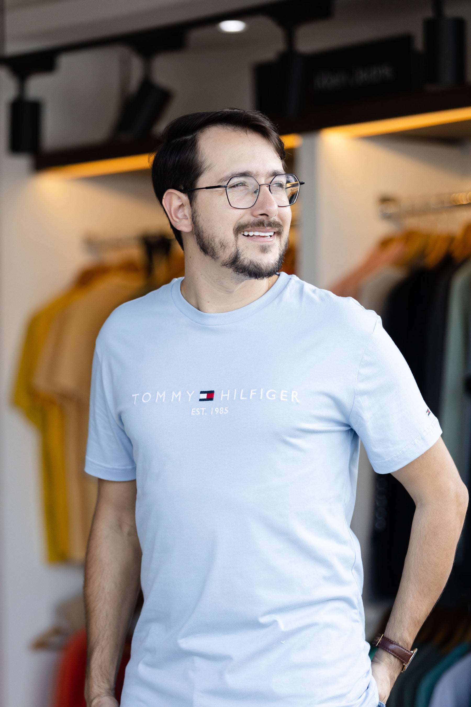 Camiseta Logo Tommy Hilfiger Stat. 1985