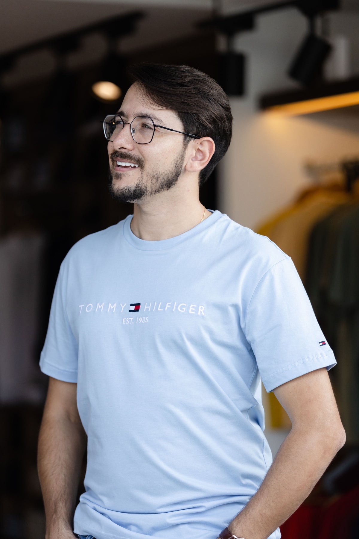 Camiseta Logo Tommy Hilfiger Stat. 1985