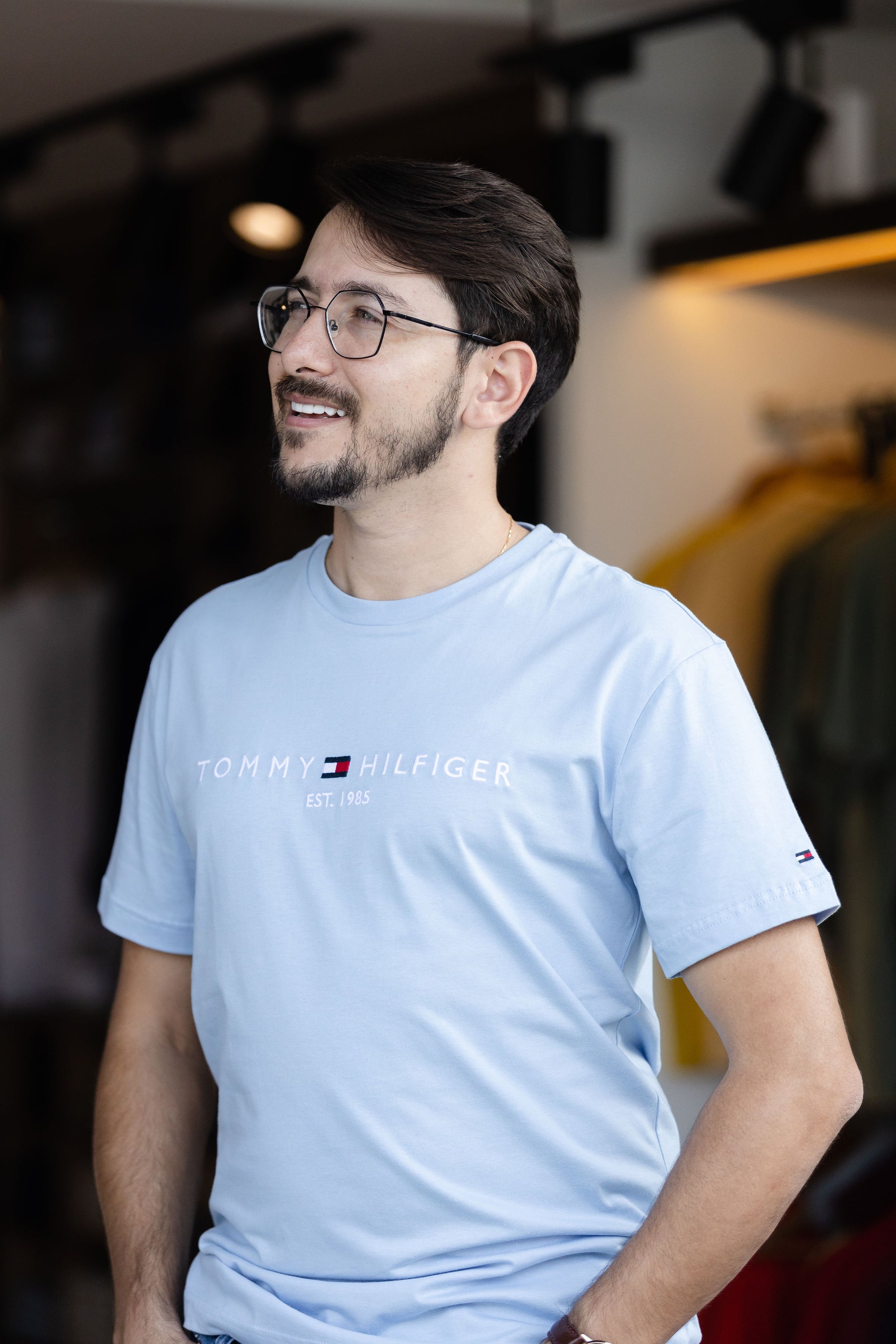 Camiseta Logo Tommy Hilfiger Stat. 1985