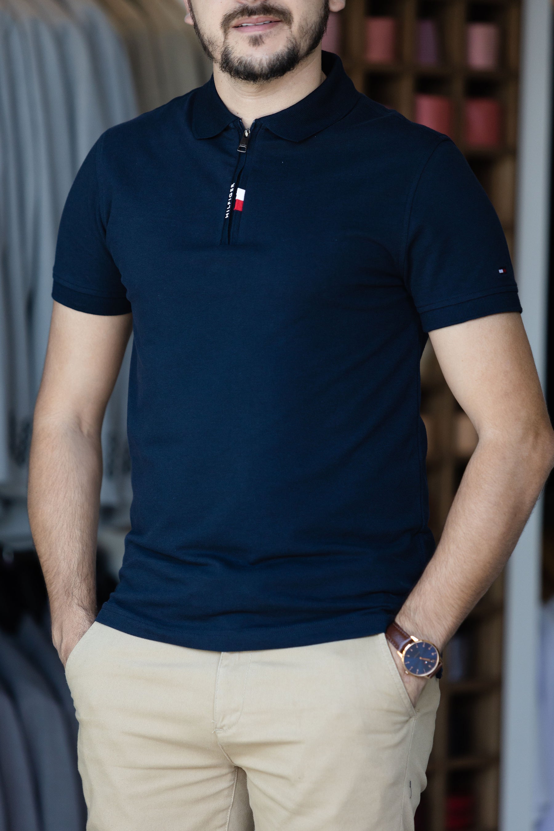 Polo Tommy Hilfiger Slim Zíper