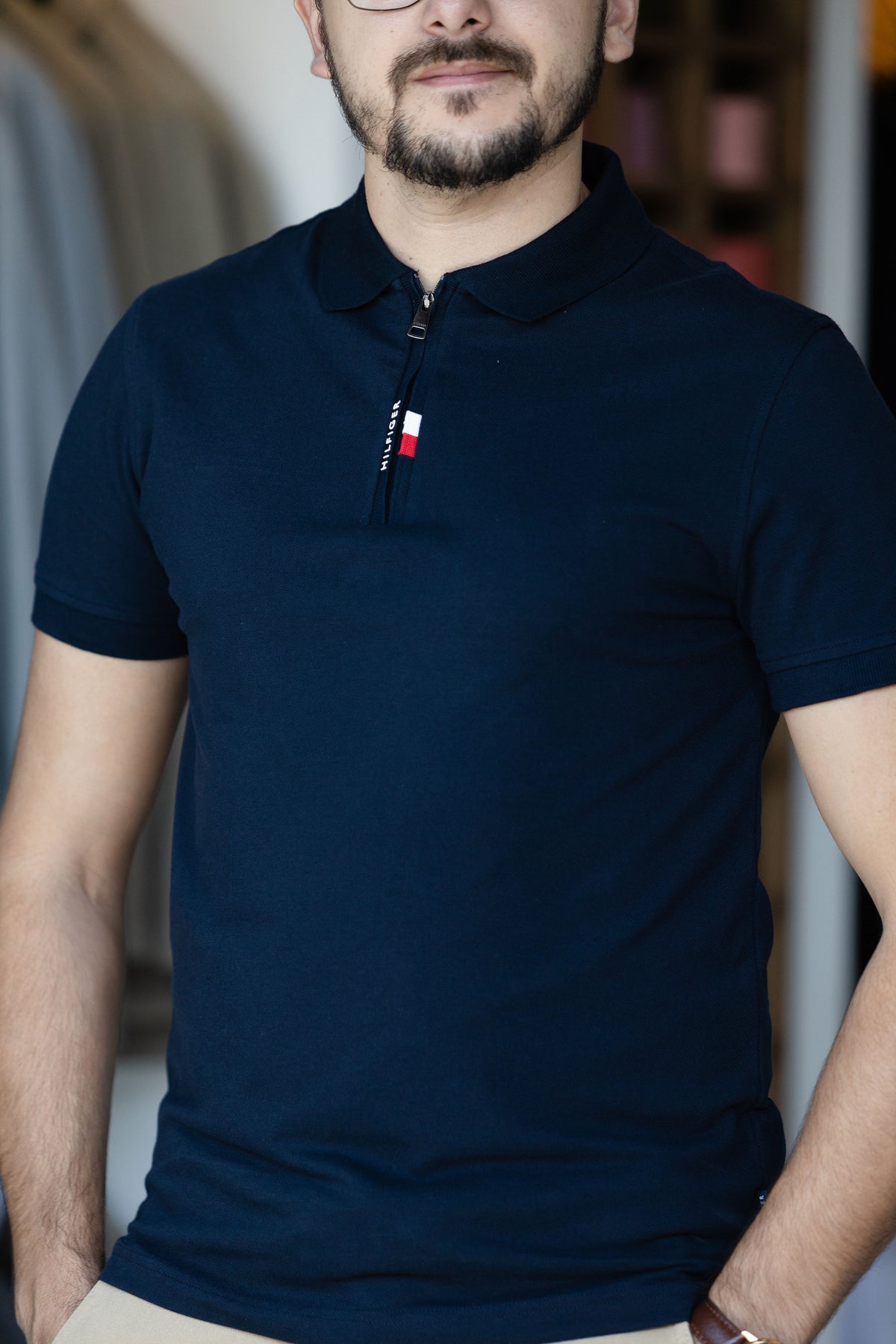Polo Tommy Hilfiger Slim Zíper