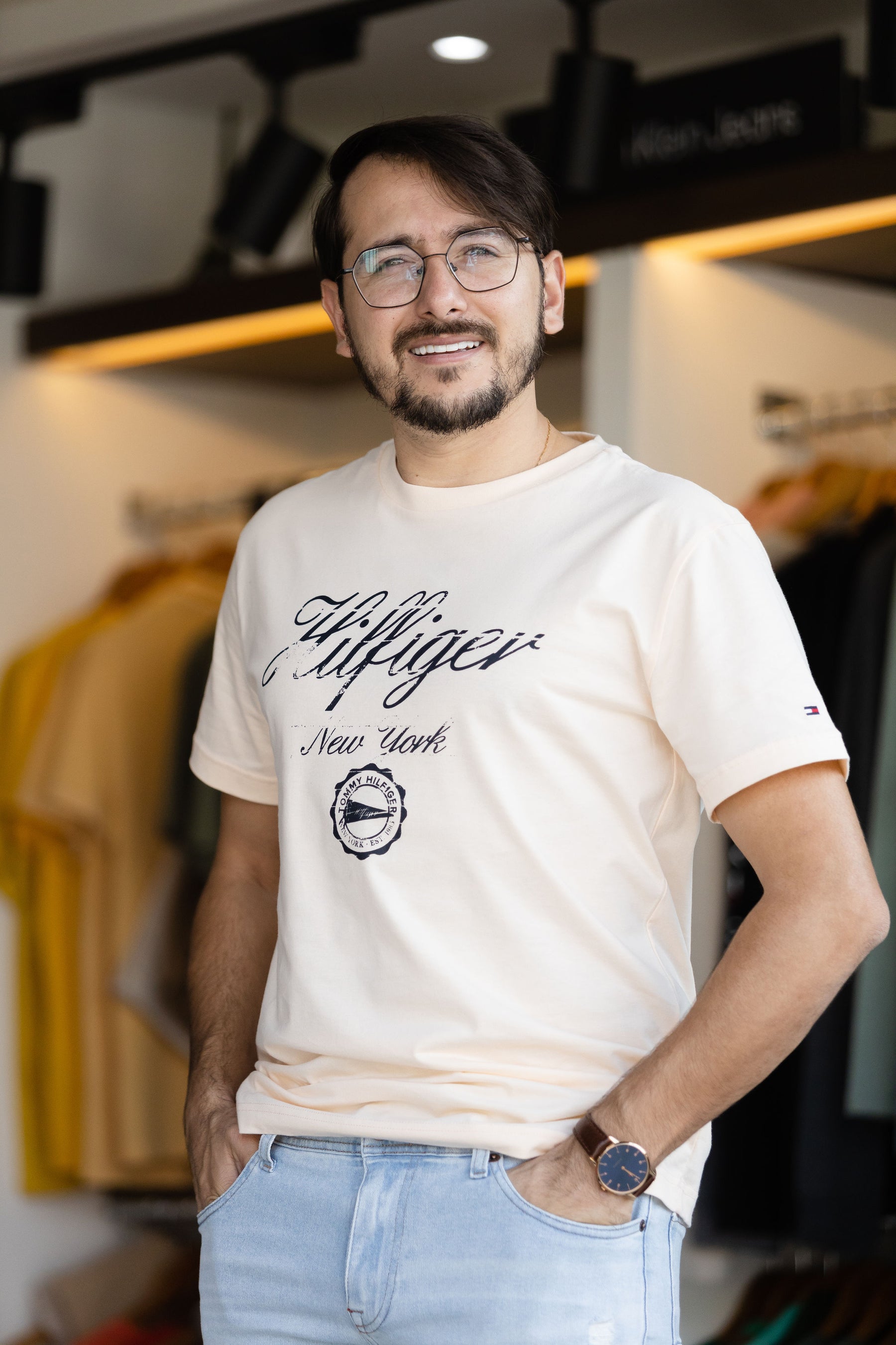 Camiseta Tommy Hilfiger Masculina Faded Script Print