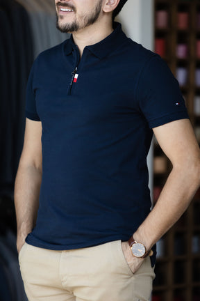 Polo Tommy Hilfiger Slim Zíper