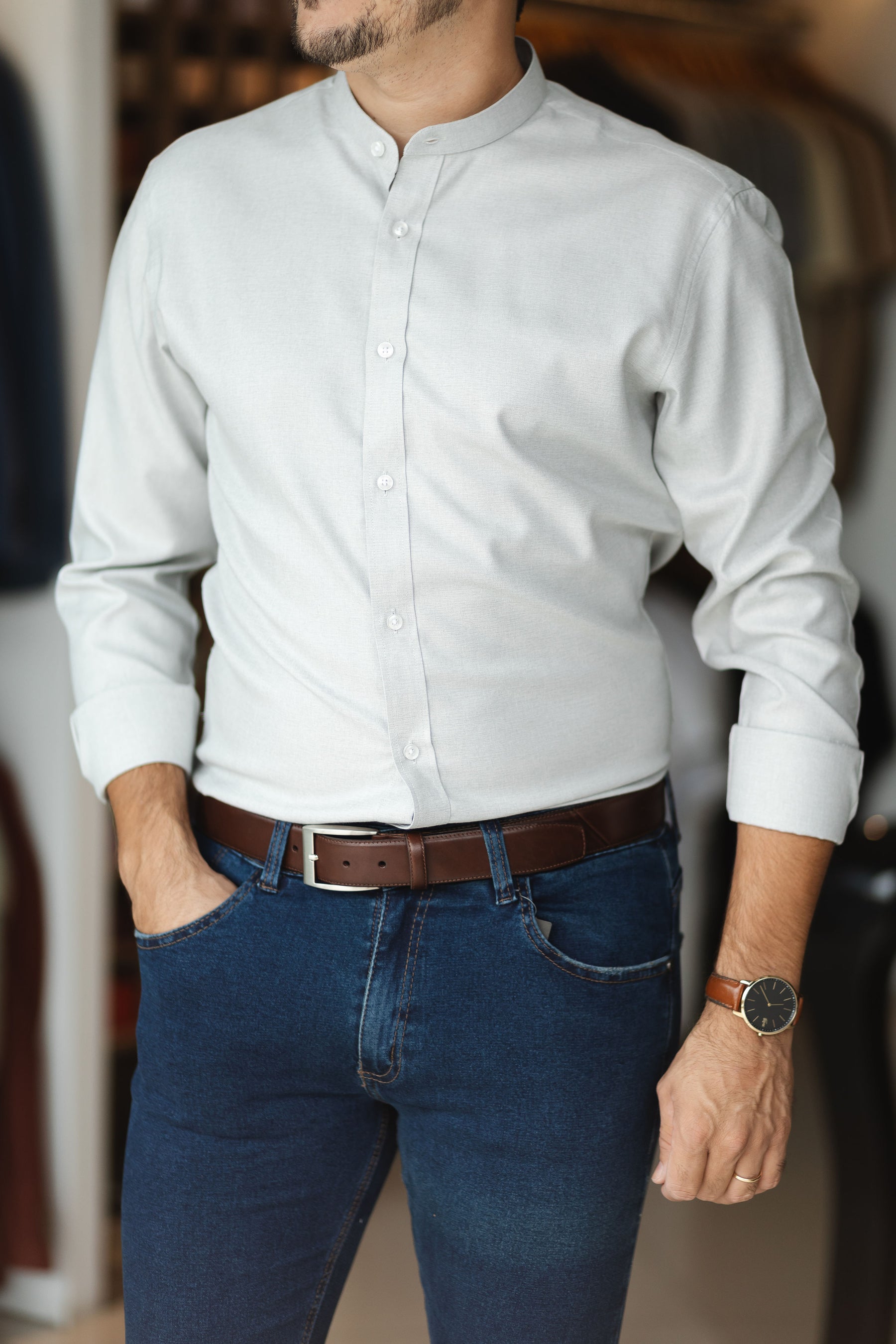 Camisa Social Gola Padre Coleção AZ