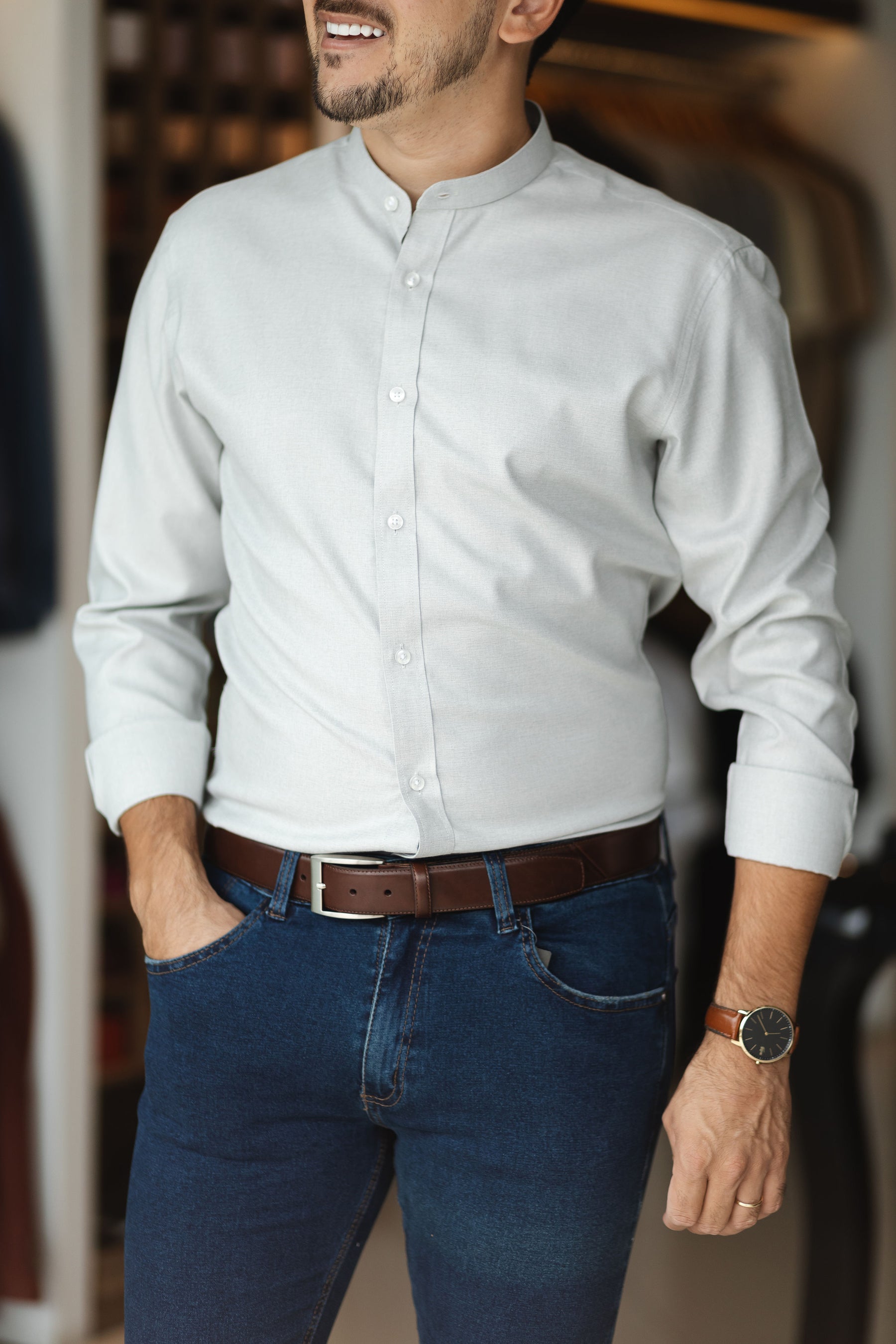 Calça Jeans Skinny Zip Off Bordado Dourado