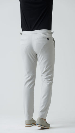Calça de Alfaiataria Slim com Fivela Lateral e Corte Italiano  - Ahazzo