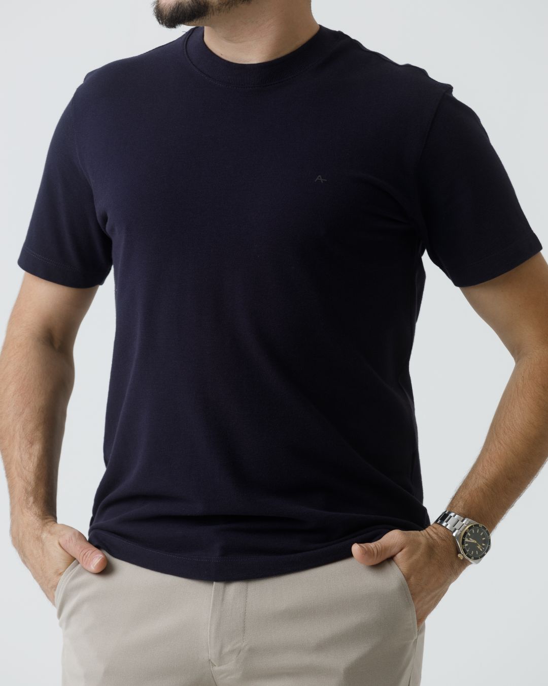 Camiseta Básica Aramis Piquet Clássica – Azul Marinho