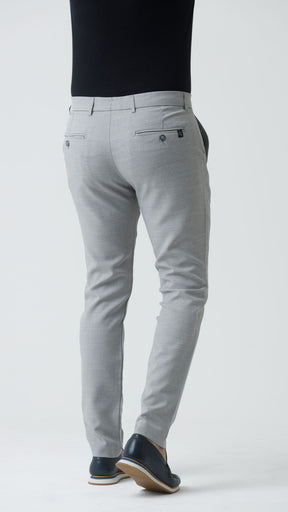 Calça de Alfaiataria Slim – Azul e Cinza | Coleção Ahazzo
