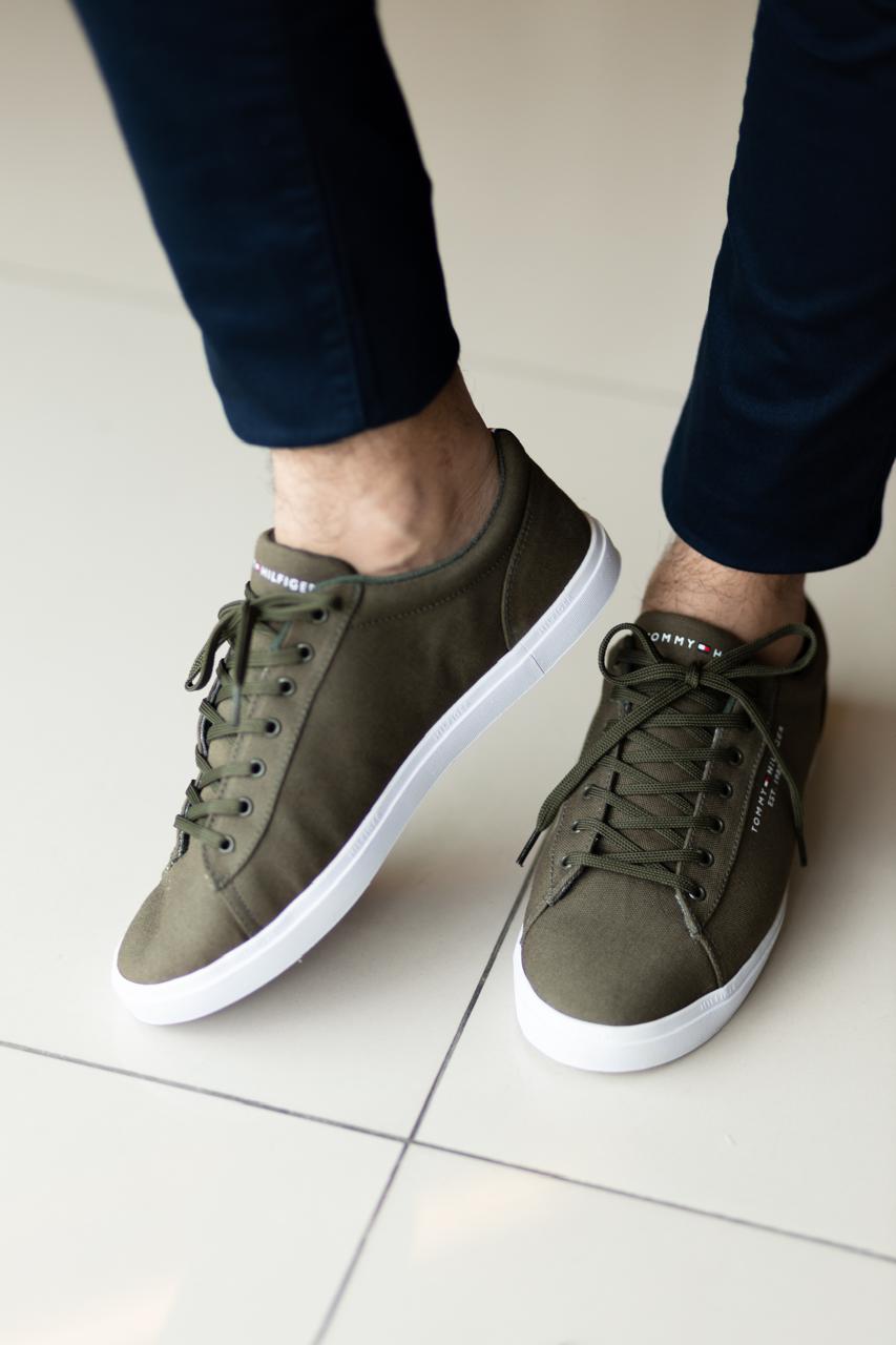 Tênis Tommy Hilfiger Verde Militar Canvas