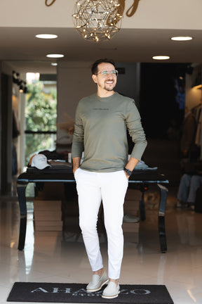 T-Shirt Calvin Klein Manga Longa Centralizada