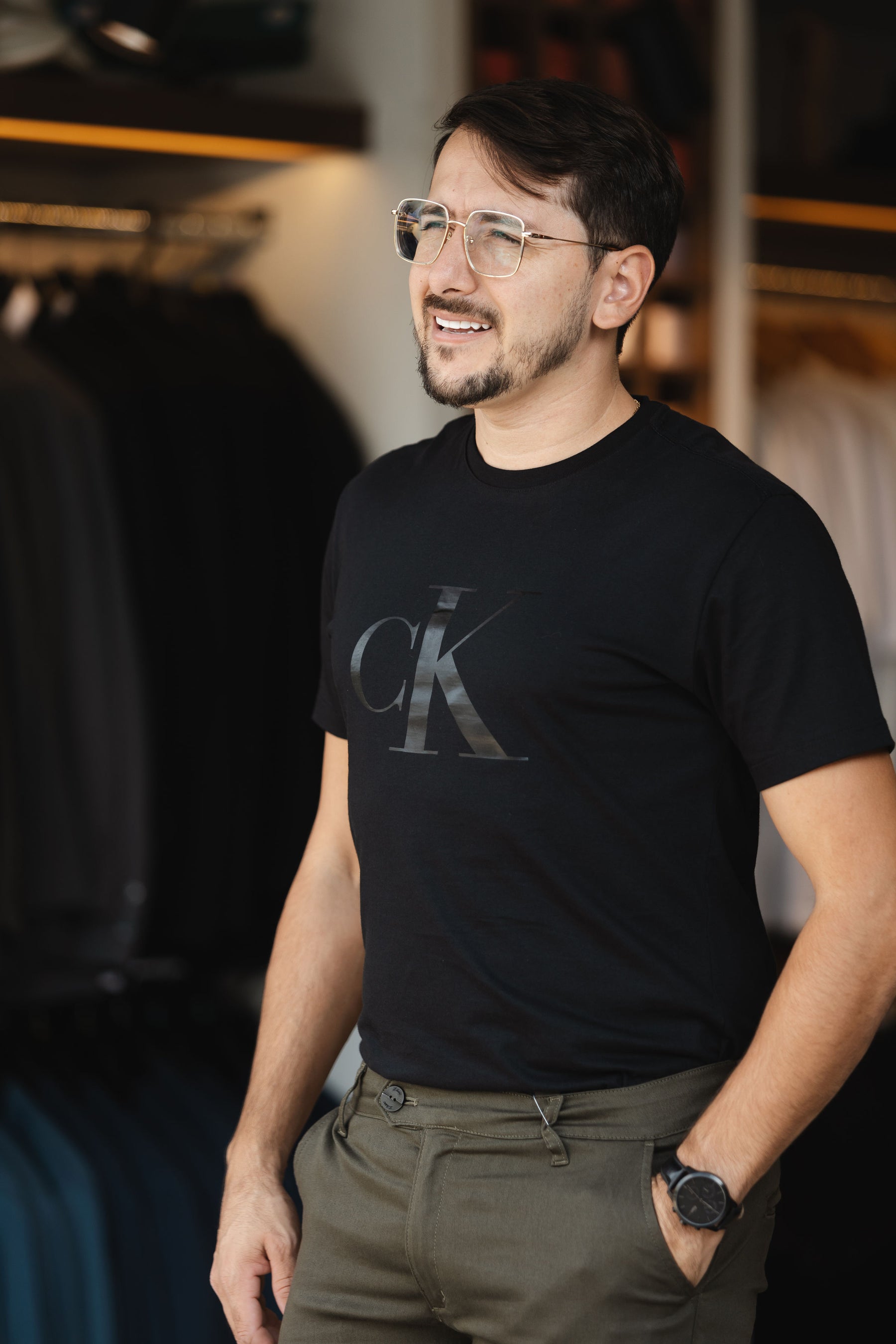 T-Shirt Calvin Klein Emborrachado