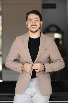 Blazer Coleção Ahazzo Beje Elastano