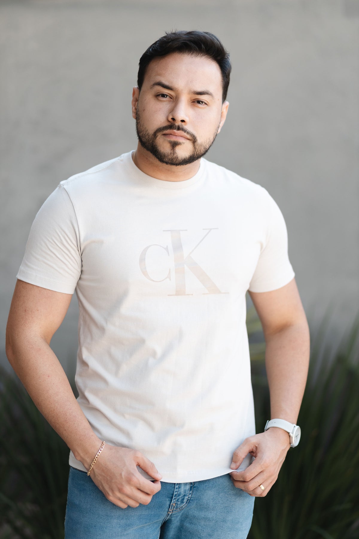T-Shirt Calvin Klein Emborrachado