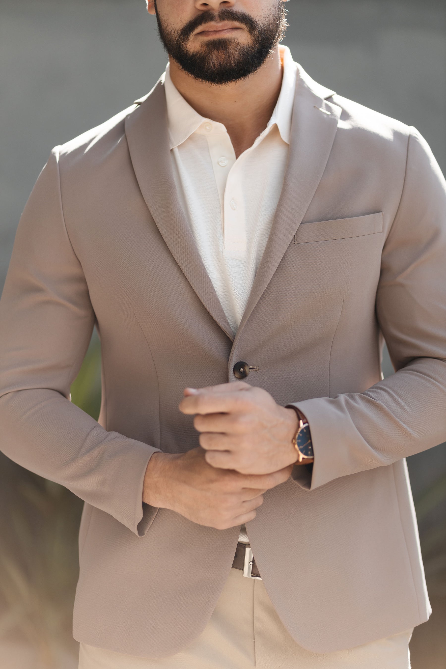 Blazer Coleção Ahazzo Beje Elastano