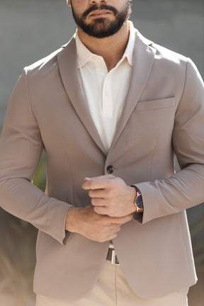 Blazer Coleção Ahazzo Beje Elastano