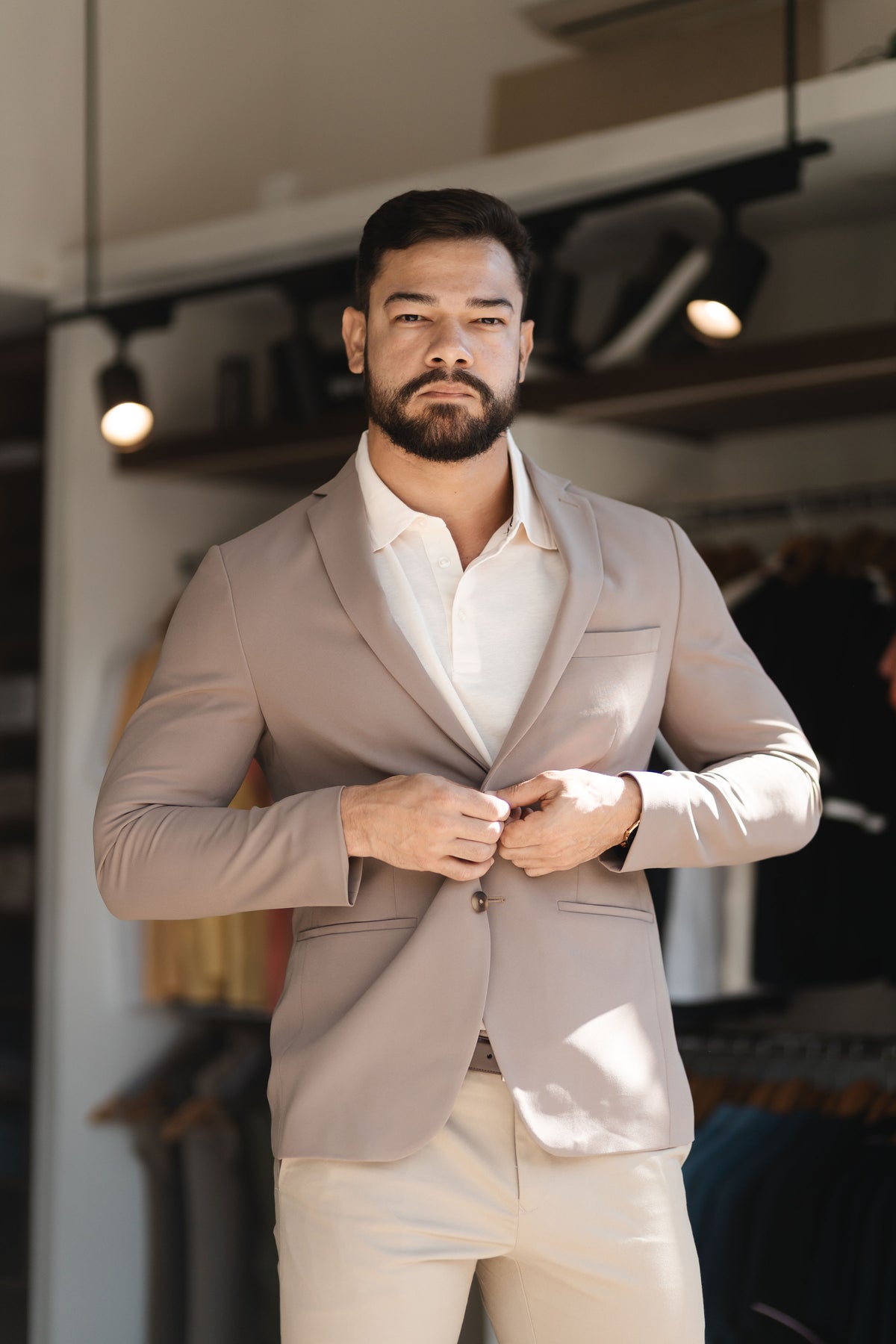 Blazer Coleção Ahazzo Beje Elastano