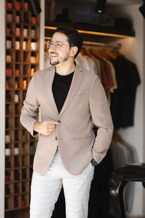 Blazer Coleção Ahazzo Beje Elastano