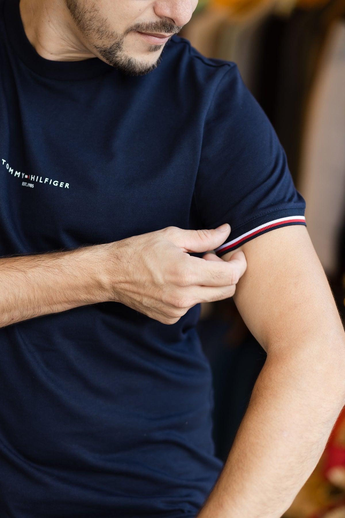 Camiseta Tommy Hilfiger Slim Fit Logo Tipped Tee