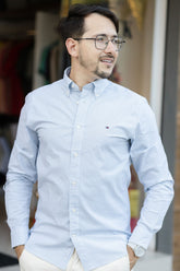 Camisa Social Tommy Hilfiger Listras Green