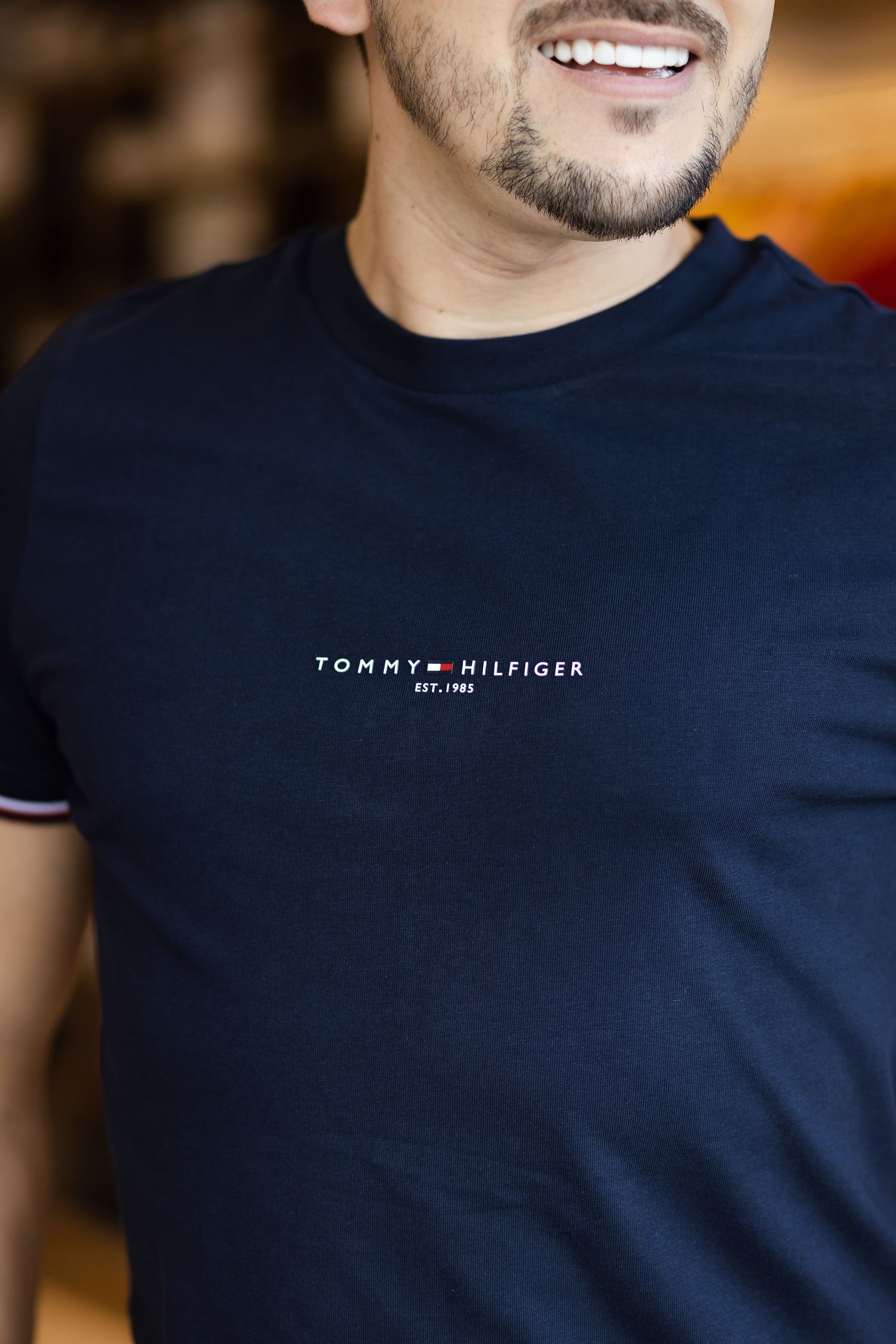 Camiseta Tommy Hilfiger Slim Fit Logo Tipped Tee