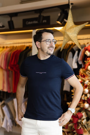 Camiseta Tommy Hilfiger Slim Fit Logo Tipped Tee