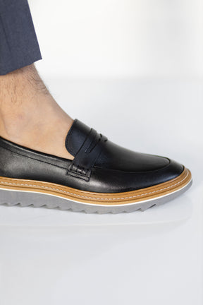 Mocassim Sola Tratorada Preto